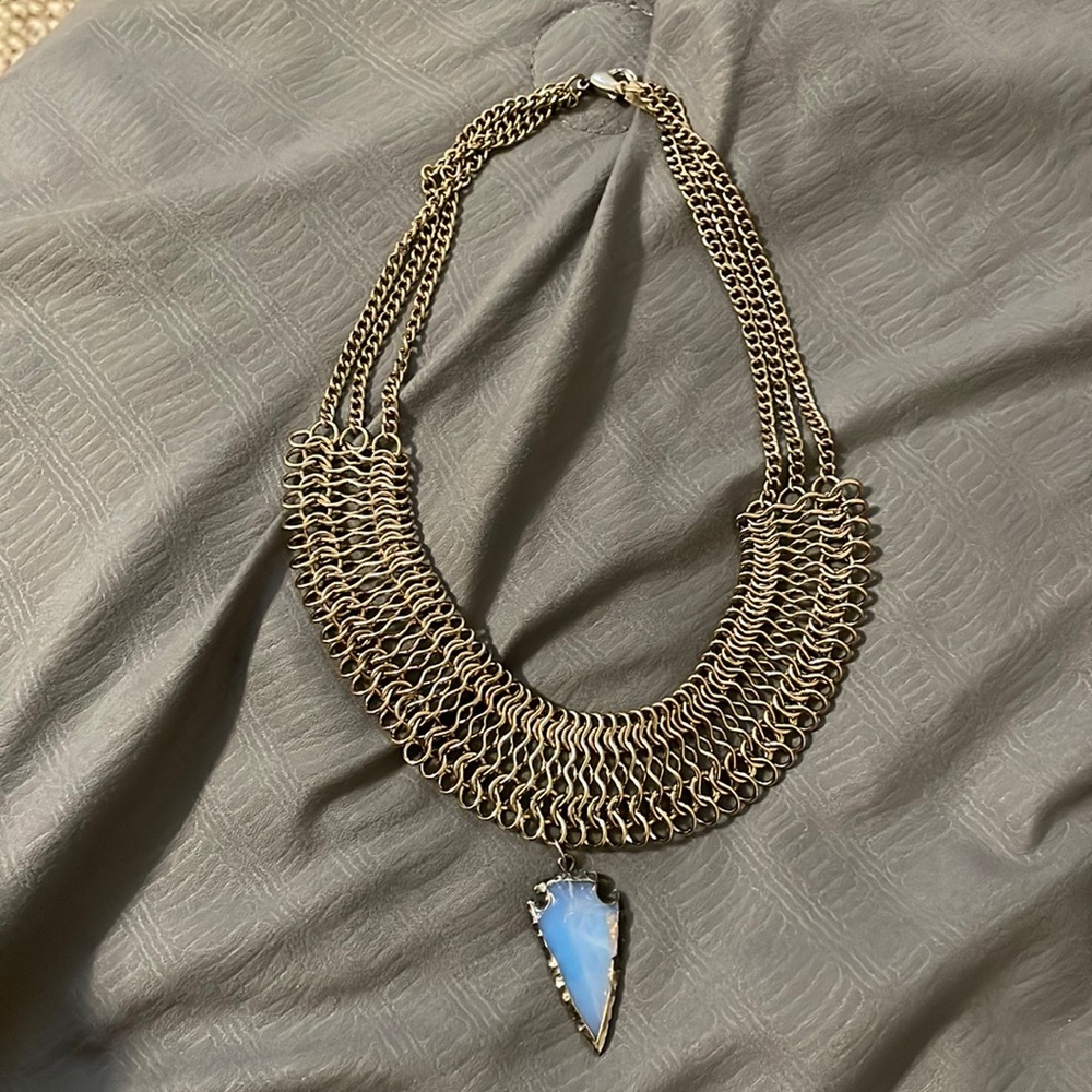 Stone Cooper Arrowhead Necklace